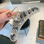 Geometry Rhinestone Acrylic Hair Clip L4835