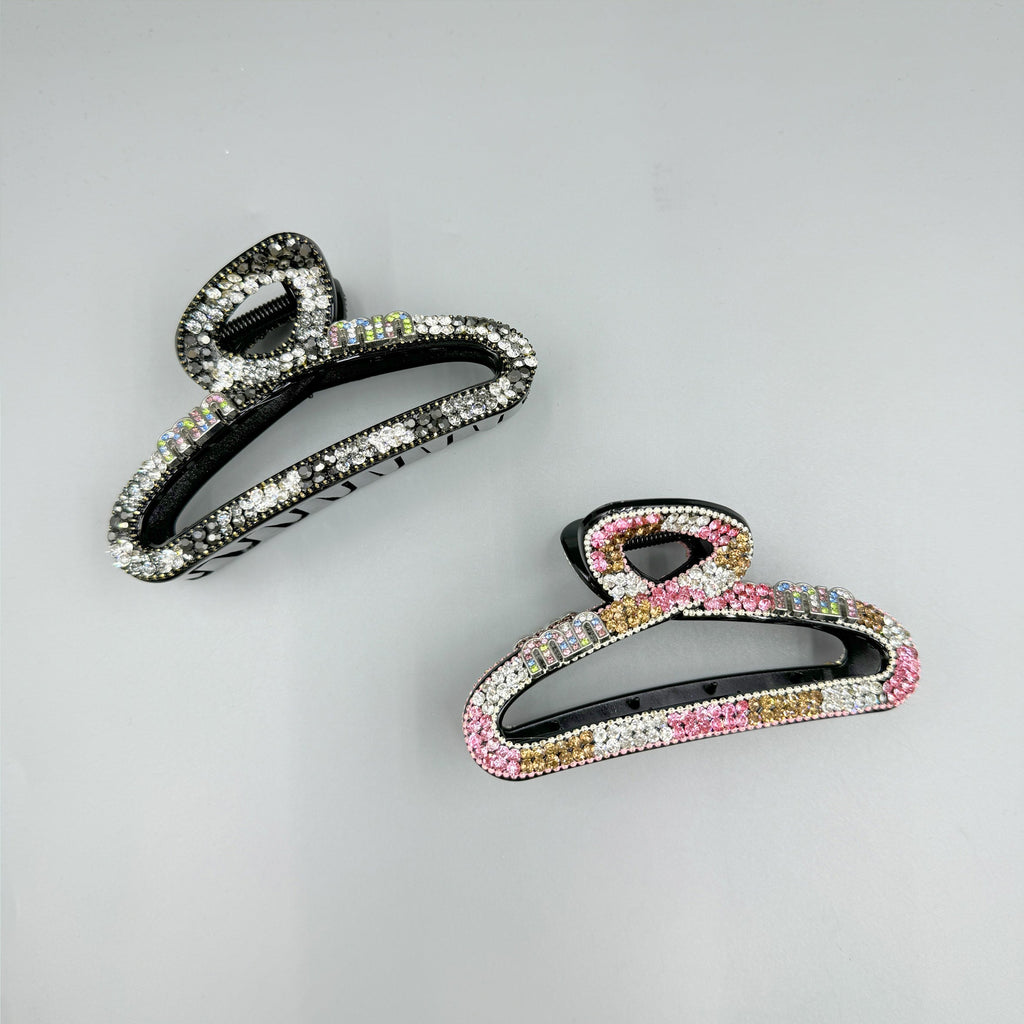 Hollow Rhinestone Acrylic Hair Clip L4836