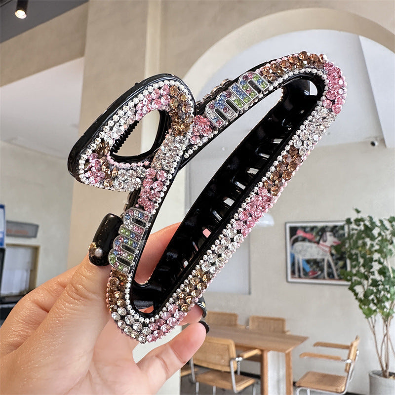 Hollow Rhinestone Acrylic Hair Clip L4836