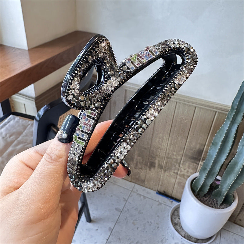 Hollow Rhinestone Acrylic Hair Clip L4836