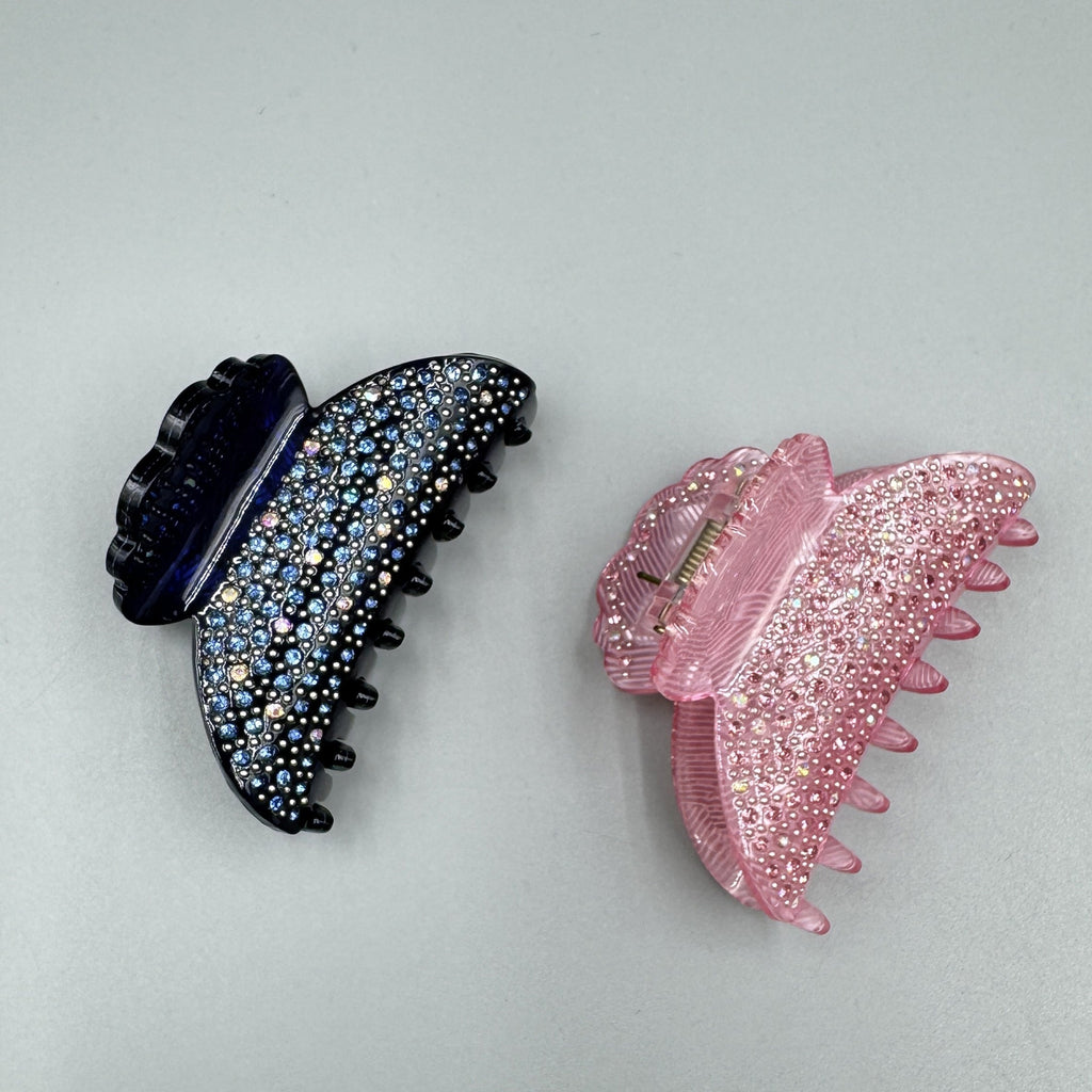 Shell Shaped Rhinestone Acrylic Hair Clip L4839