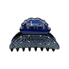 Shell Shaped Rhinestone Acrylic Hair Clip L4839