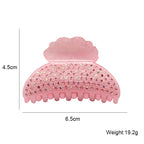 Shell Shaped Rhinestone Acrylic Hair Clip L4839