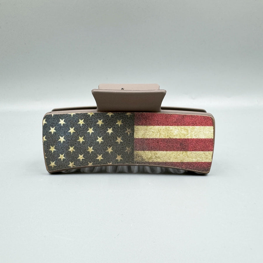 American Flag Acrylic Hair Clip L4850