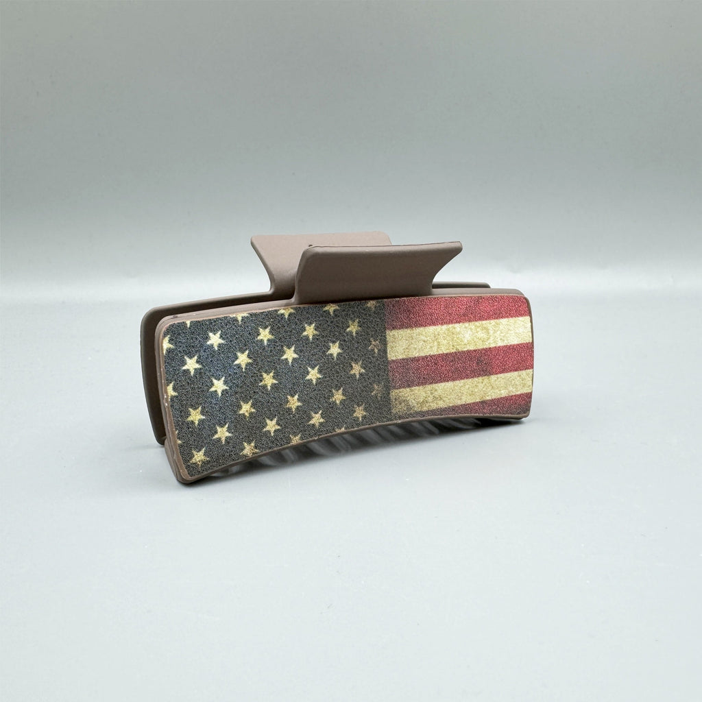 American Flag Acrylic Hair Clip L4850