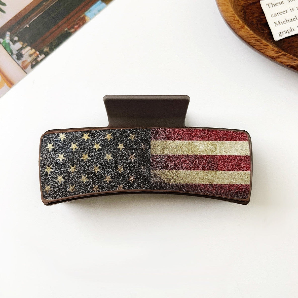 American Flag Acrylic Hair Clip L4850
