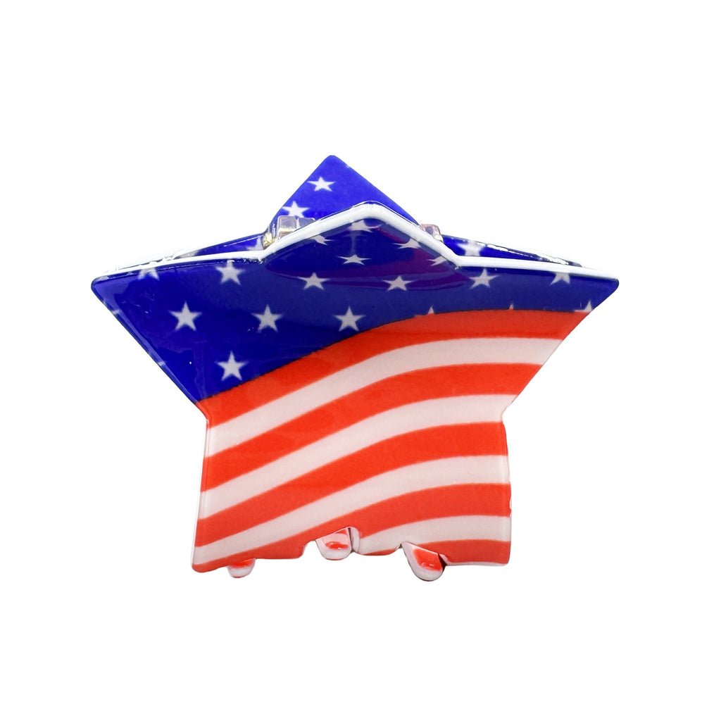 Star American Flag Acrylic Hair Clip L4858