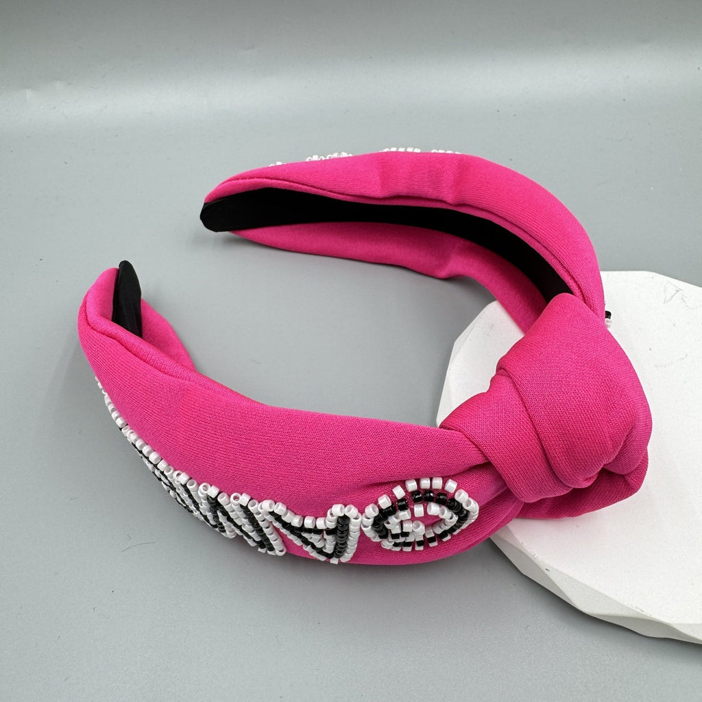 GAMEDAY Seed Beads Knotted Fabric Headband L4863 - view 5