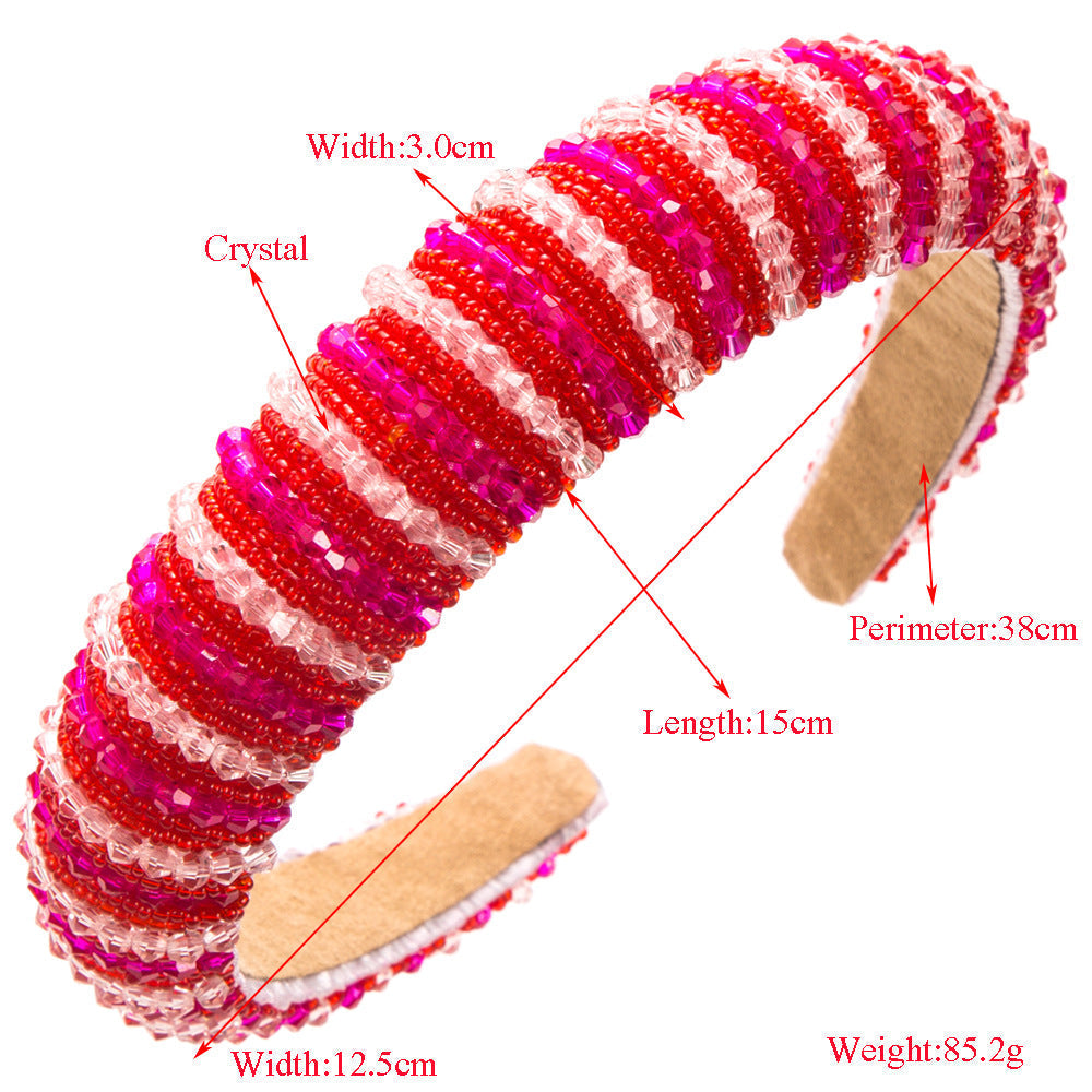 Crystal Beaded Headband L4865 - view 2