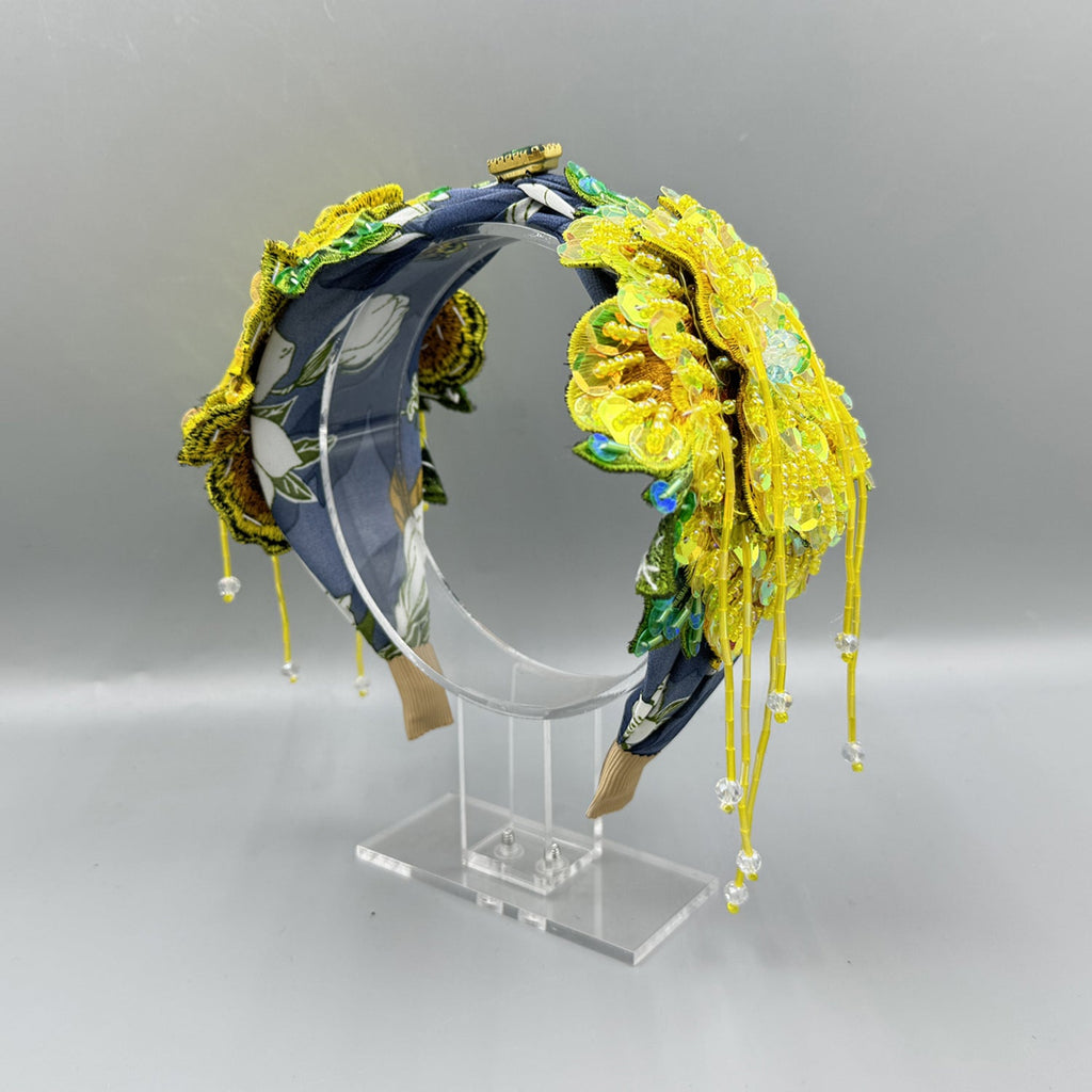Floral Sequins Tassel Headband L4880 - view 13