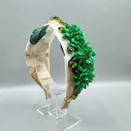 Seed Beaded Rhinestone Fabric Headband L4883 - view 2