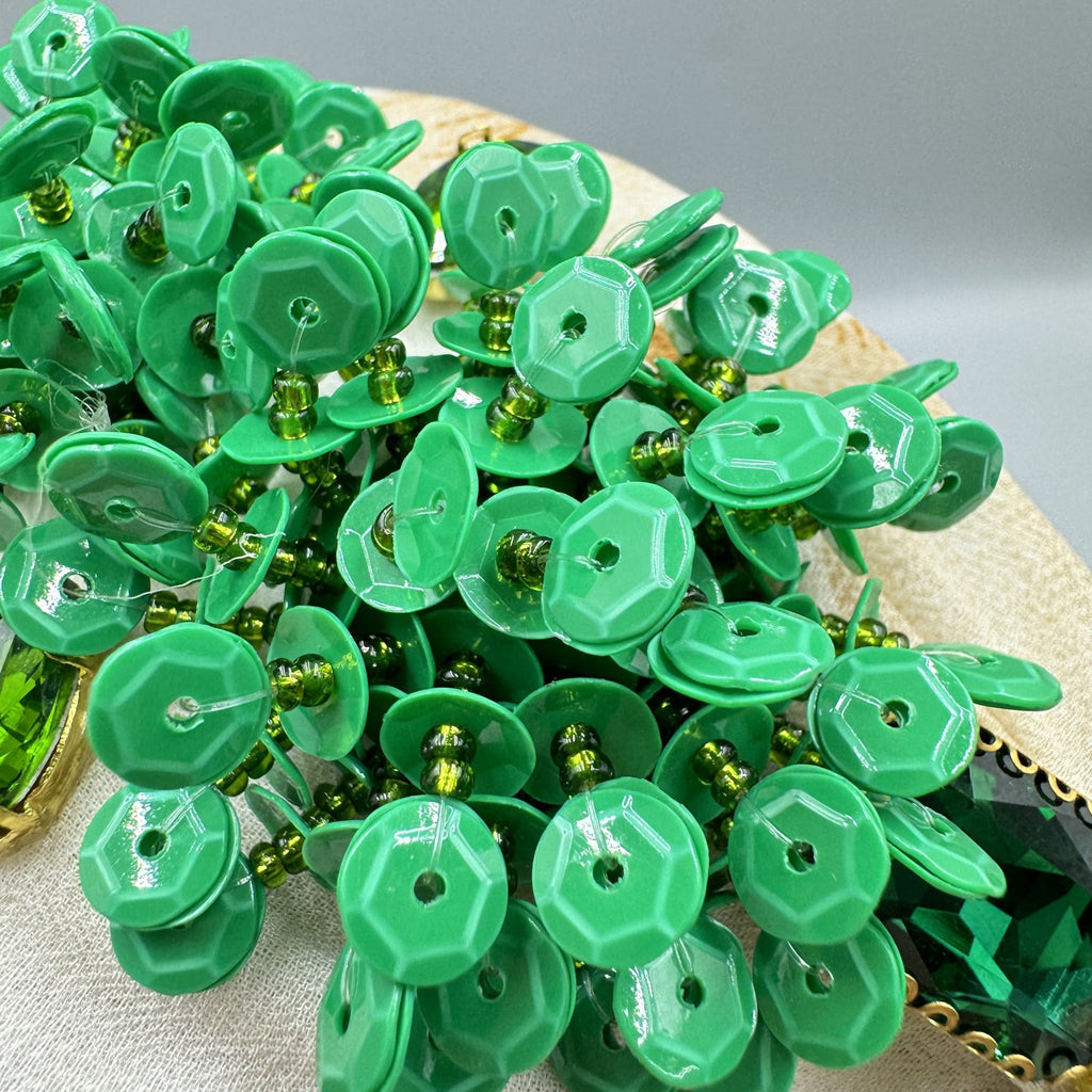 Seed Beaded Rhinestone Fabric Headband L4883 - view 8