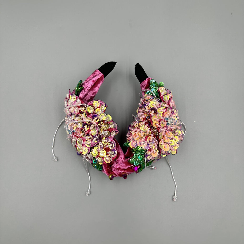 Handmade Floral Sequin Tassel Knot Headband L4884 - view 4