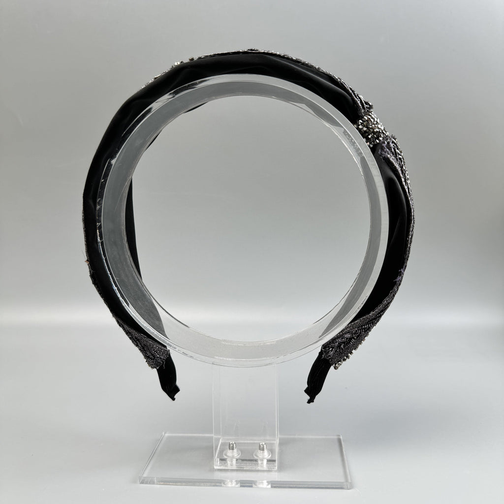 Handmade Bow Seed Bead Fabric Headband L4885 - view 6