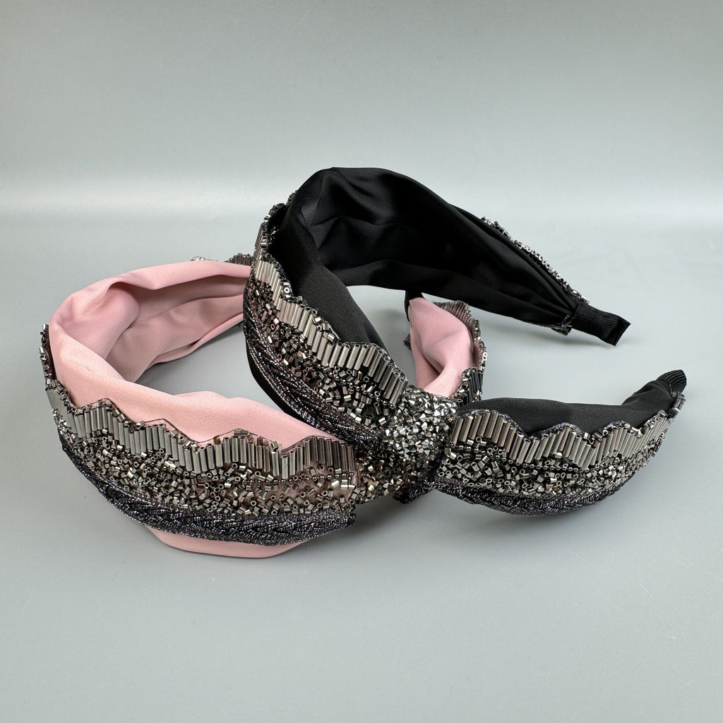 Handmade Bow Seed Bead Fabric Headband L4885 - view 15