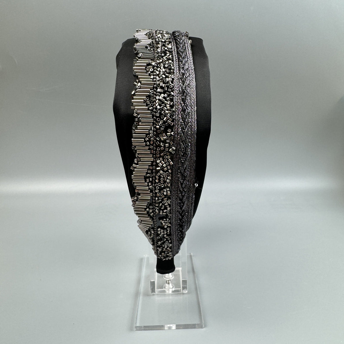 Handmade Bow Seed Bead Fabric Headband L4885 - view 5