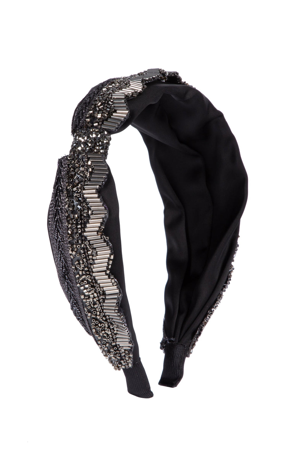 Handmade Bow Seed Bead Fabric Headband L4885 - view 2