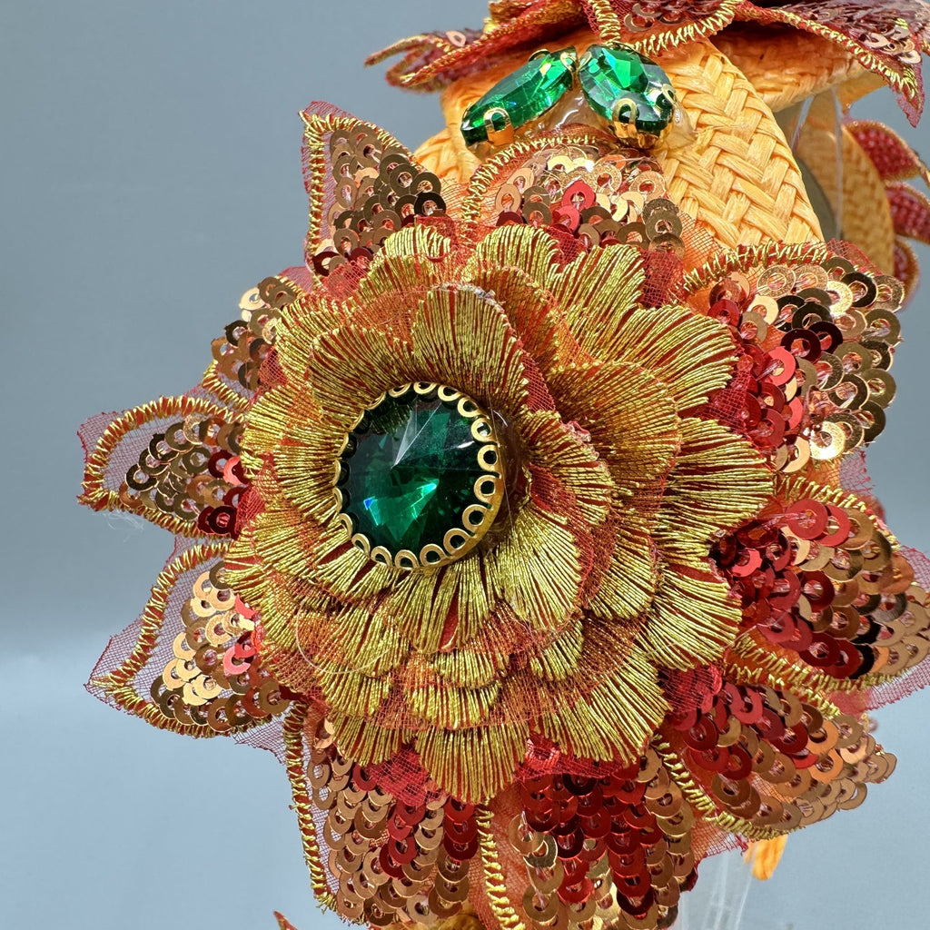 Bohemia Embroidered Flower Rhinestone Headband L4893 - view 4