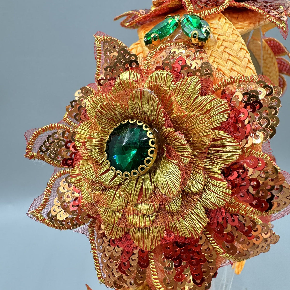 Bohemia Embroidered Flower Rhinestone Headband L4893 - view 4