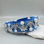 Pearl Rhinestone Chain Sponge Headband L4896 - view 19