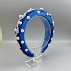 Pearl Rhinestone Chain Sponge Headband L4896 - view 18