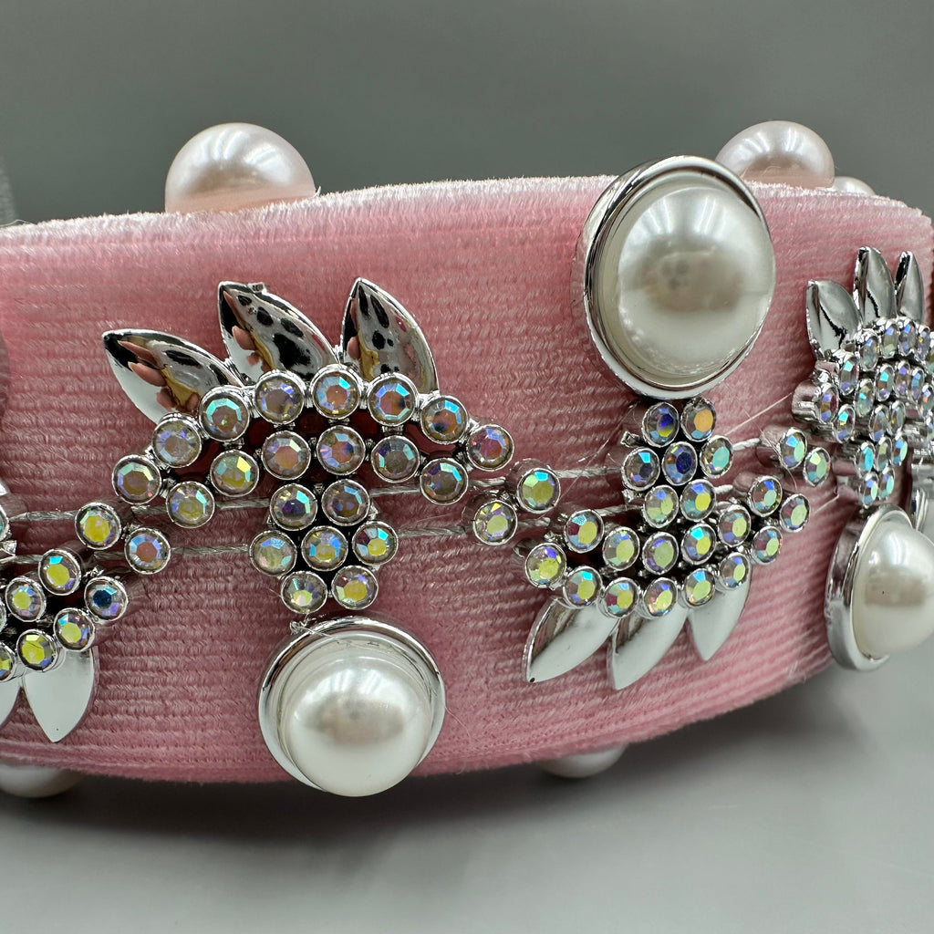 Pearl Rhinestone Chain Sponge Headband L4896 - view 13