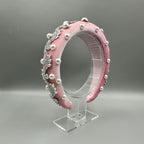 Pearl Rhinestone Chain Sponge Headband L4896 - view 4