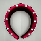 Pearl Rhinestone Chain Sponge Headband L4896 - view 7