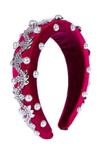 Pearl Rhinestone Chain Sponge Headband L4896 - view 2