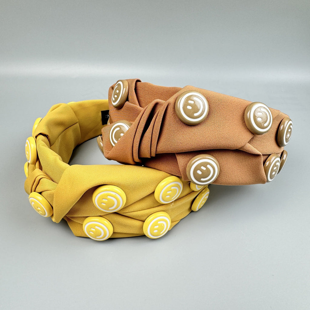 Smiley Face Knotted Fabric Headband L4899 - view 3
