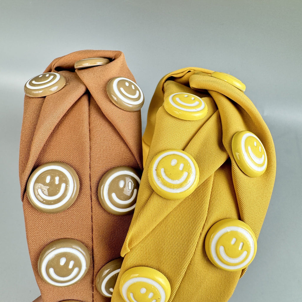 Smiley Face Knotted Fabric Headband L4899 - view 4