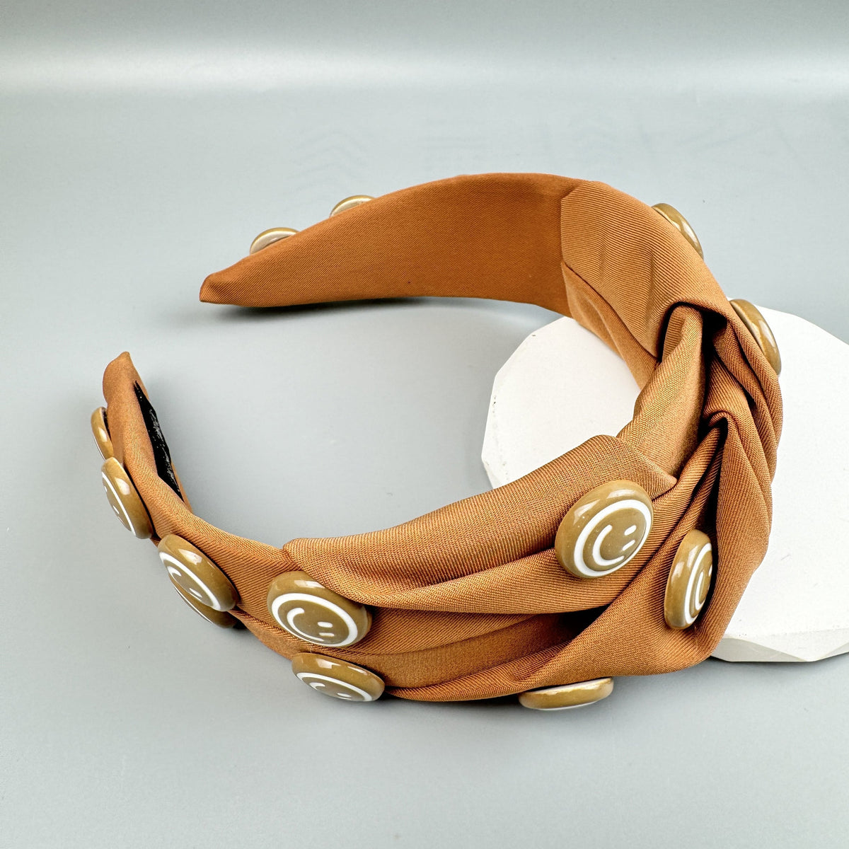 Smiley Face Knotted Fabric Headband L4899 - view 2