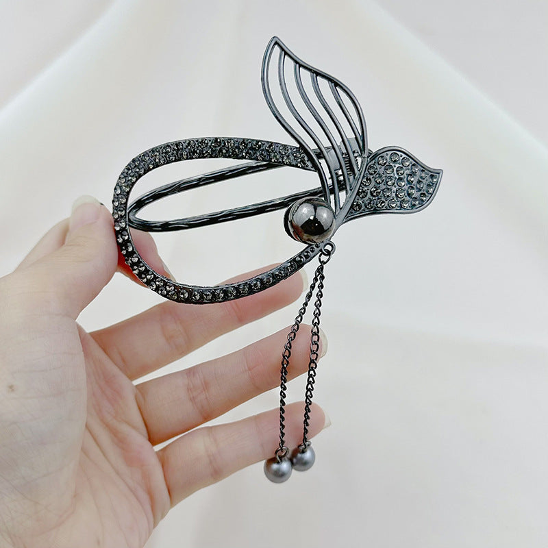 Tassel Rhinestone FishTail Hair Clip L4921