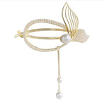 Tassel Rhinestone FishTail Hair Clip L4921