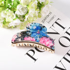 Large Floral Acrylic Hairpin Hair Claw L4933