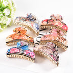 Large Floral Acrylic Hairpin Hair Claw L4933