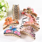 Large Floral Acrylic Hairpin Hair Claw L4933