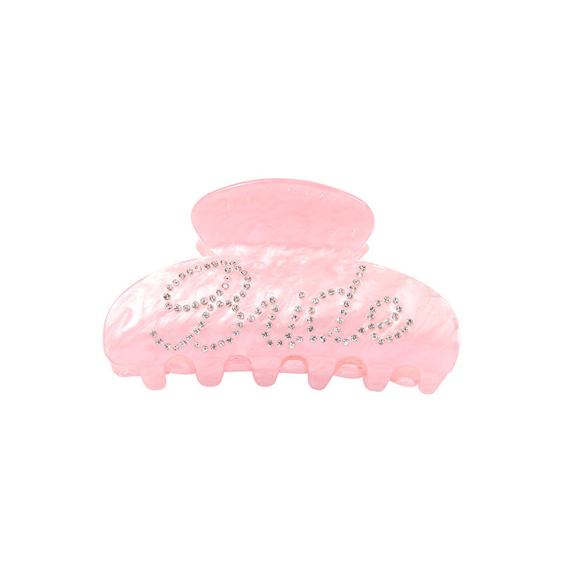 Rhinestone Bride Logo Hair Claw Clip L4936 - view 2