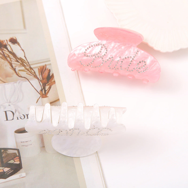 Rhinestone Bride Logo Hair Claw Clip L4936 - view 4