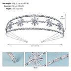 Silver Flower Cubic Zirconia Headband L4968