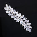 Cubic Zirconia Leaf Hair Clip L4970