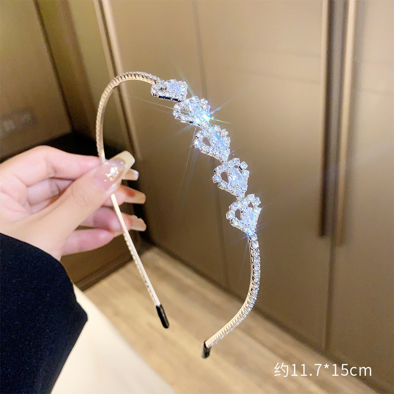 Heart Cubic Zirconia Hairband L4972