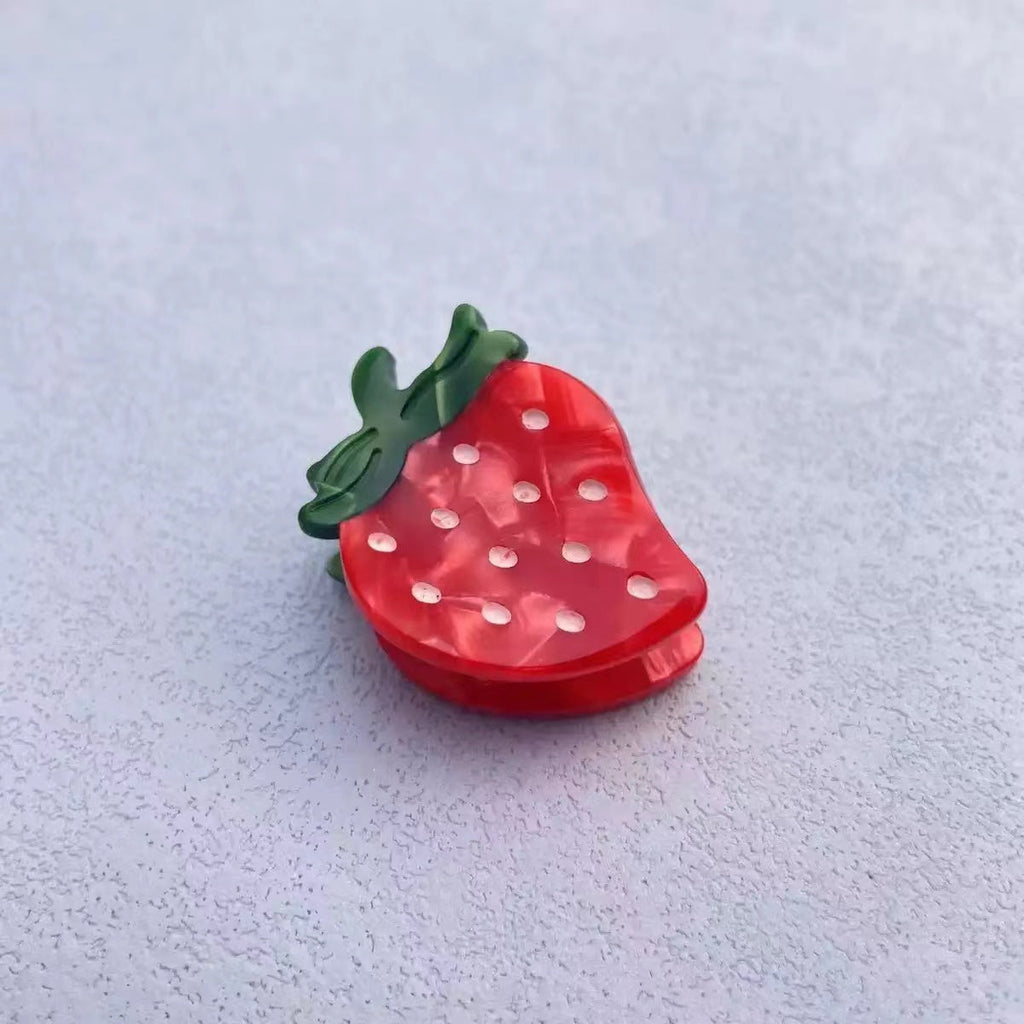 Strawberry Acrylic Mini Hair Clip L4986 - view 4