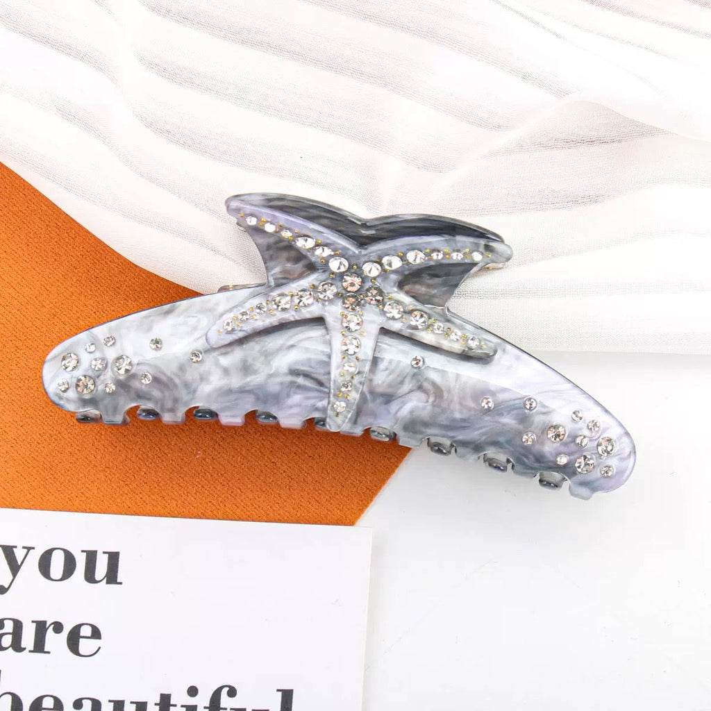 Starfish Crystal Acrylic Hair Clip L4994 - view 5