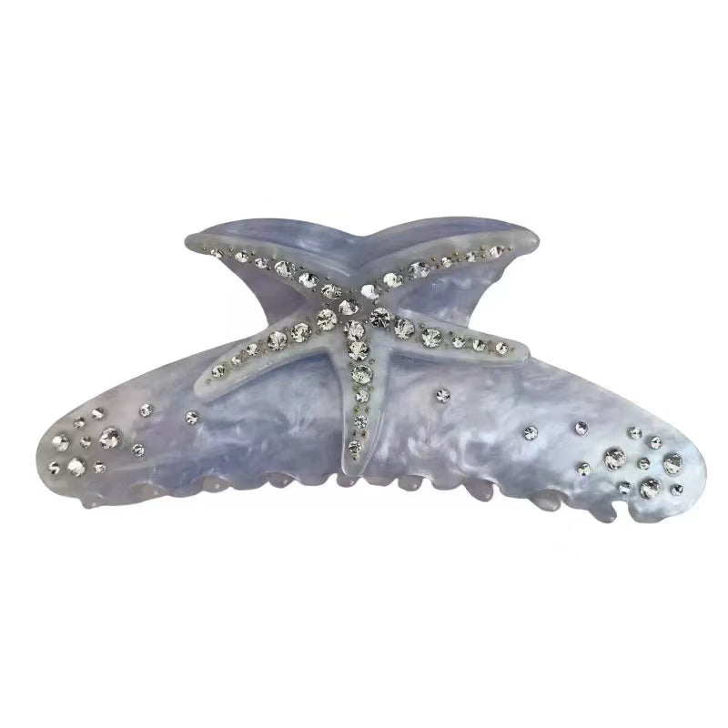Starfish Crystal Acrylic Hair Clip L4994 - view 2