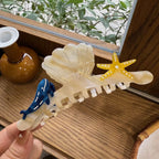 Dolphin & Starfish Acrylic Hair Clip L4995 - view 3
