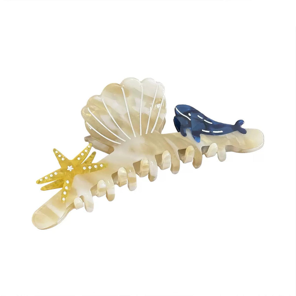 Dolphin & Starfish Acrylic Hair Clip L4995 - view 2