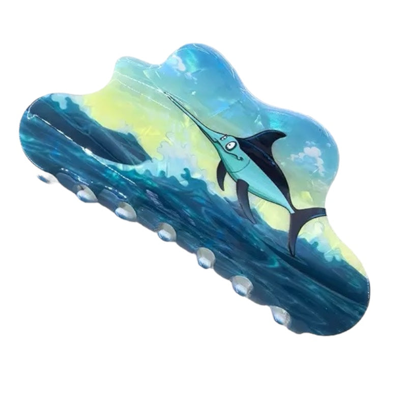 Swordfish Acrylic Hair Clip L4996 - view 2