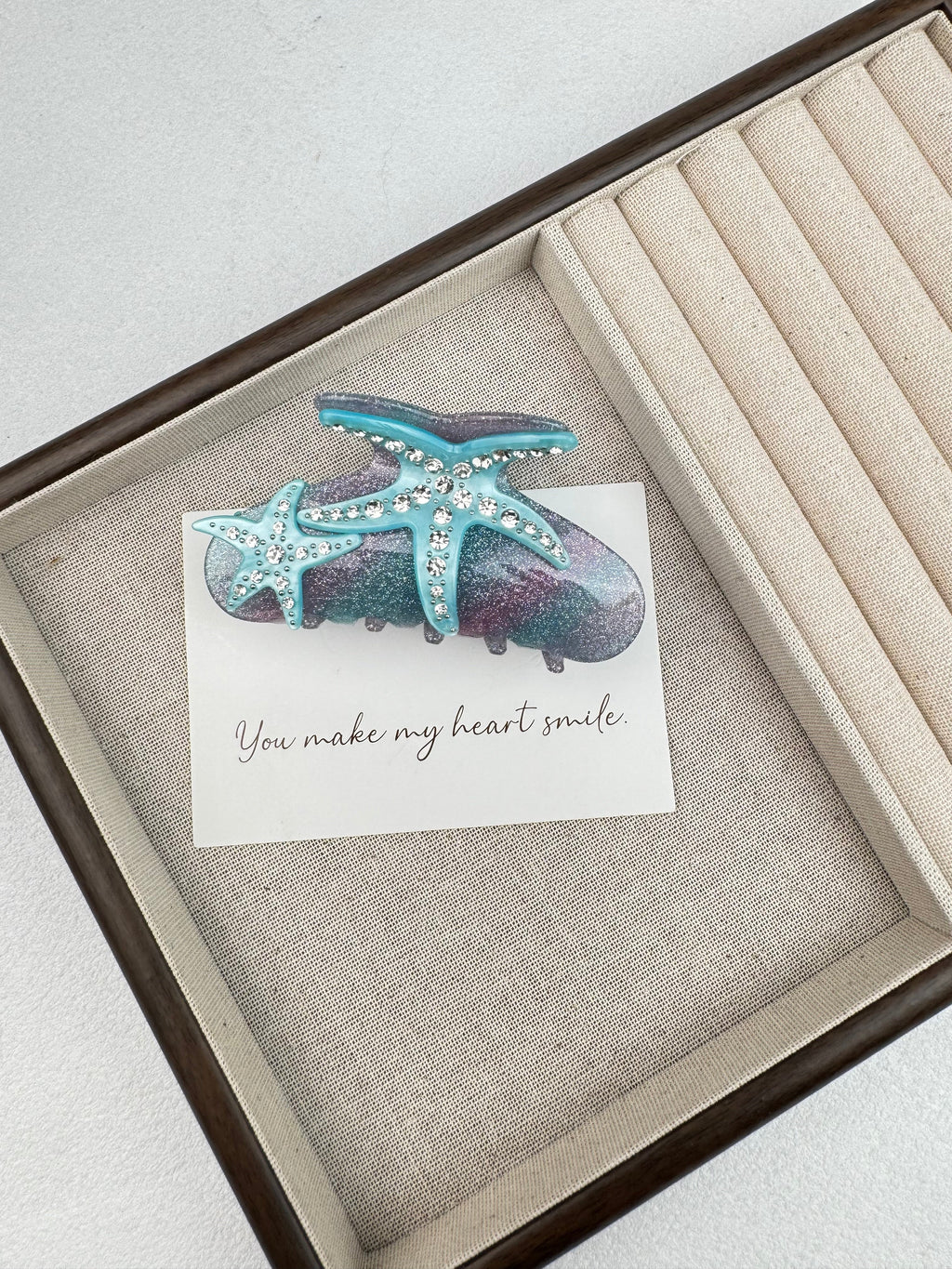 Starfish Crystal Acrylic Hair Clip L4999 - view 3