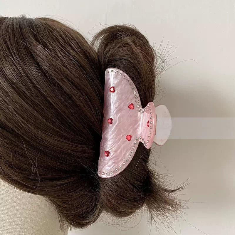 Heart Crystal Acrylic Hair Clip L5001 - view 4